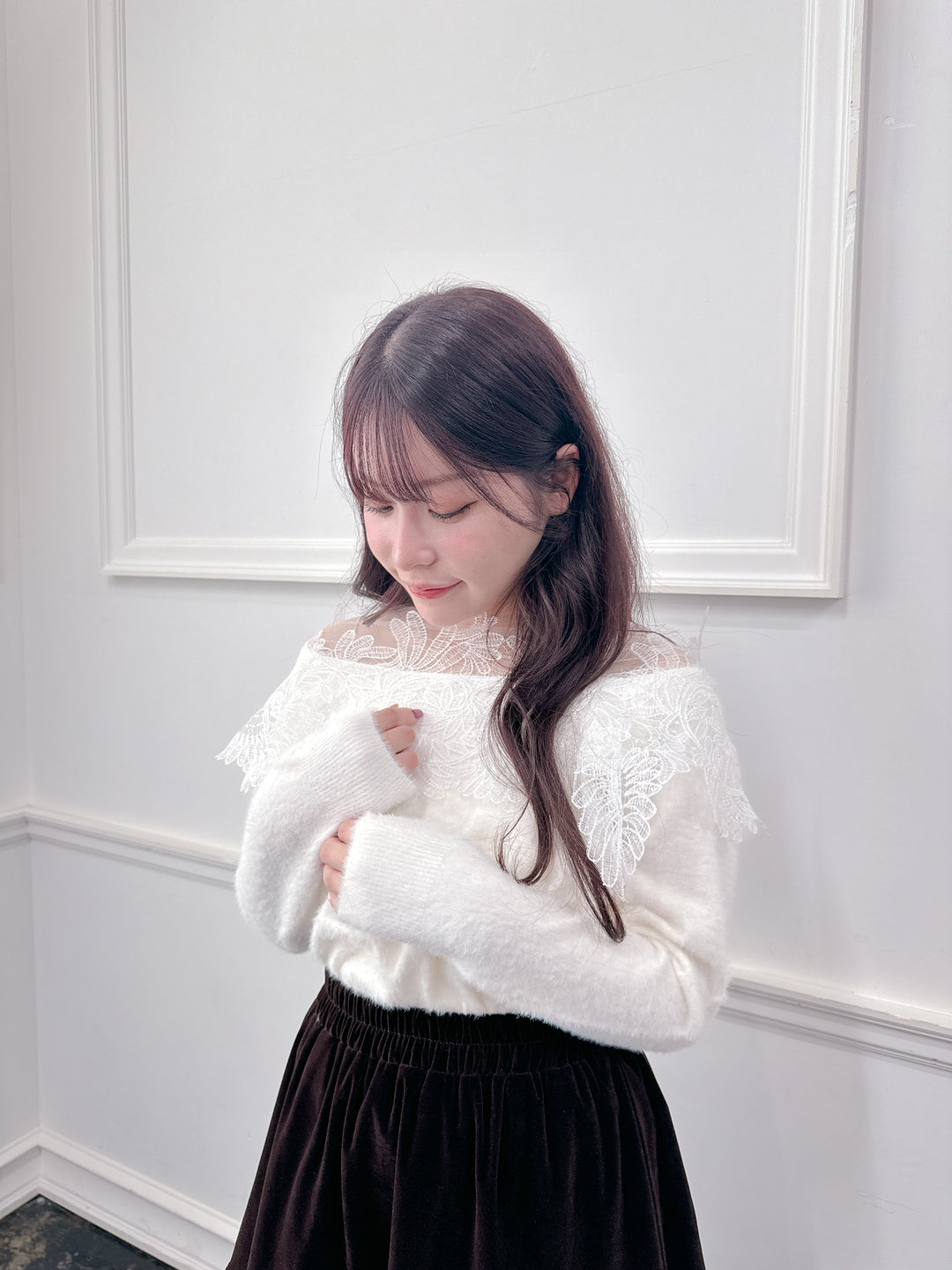 machatt フラワーシャギーニット フラワーシャギーニット – Belle Mignonne
