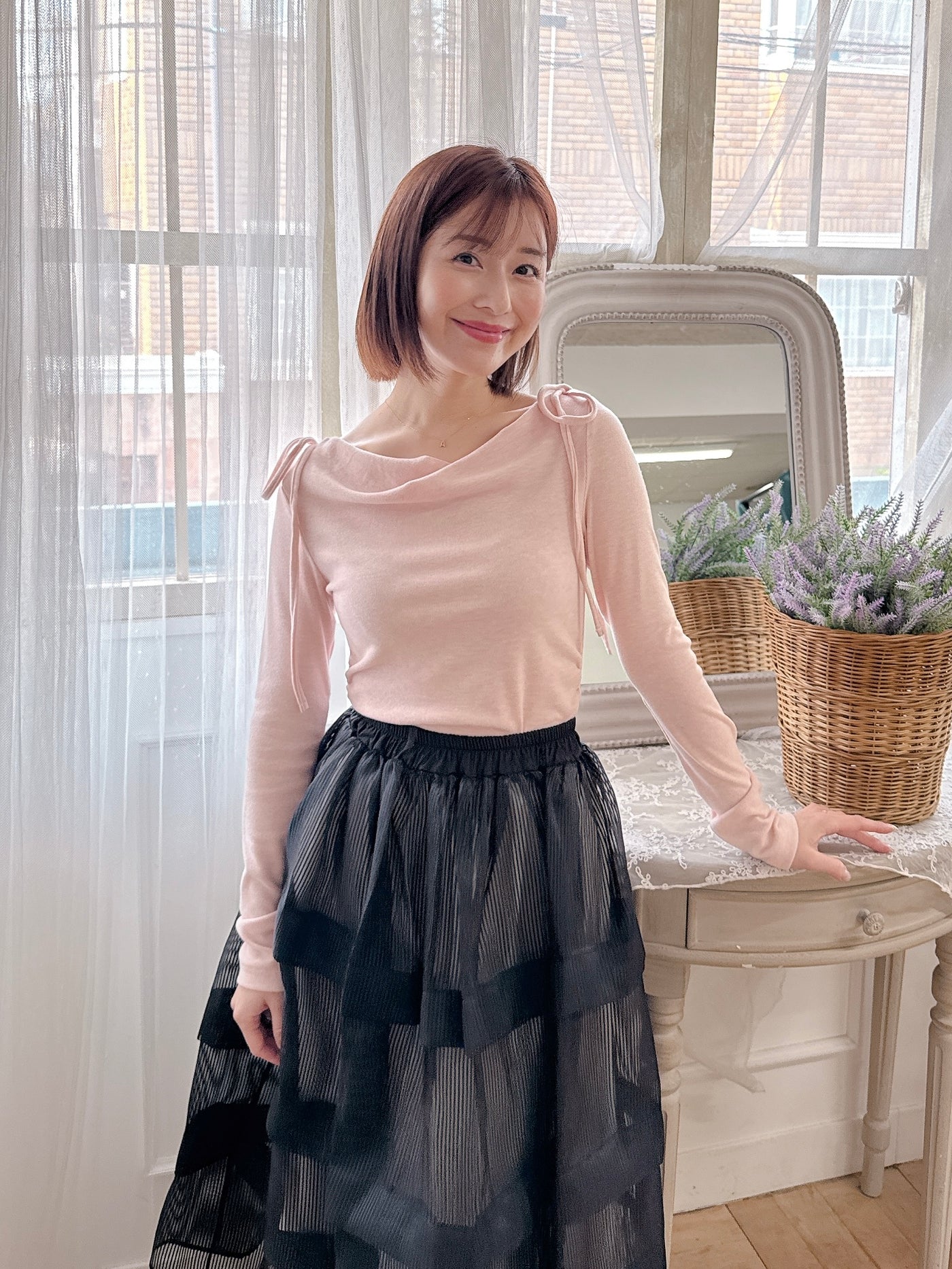 Shoulder Ribbon Knit