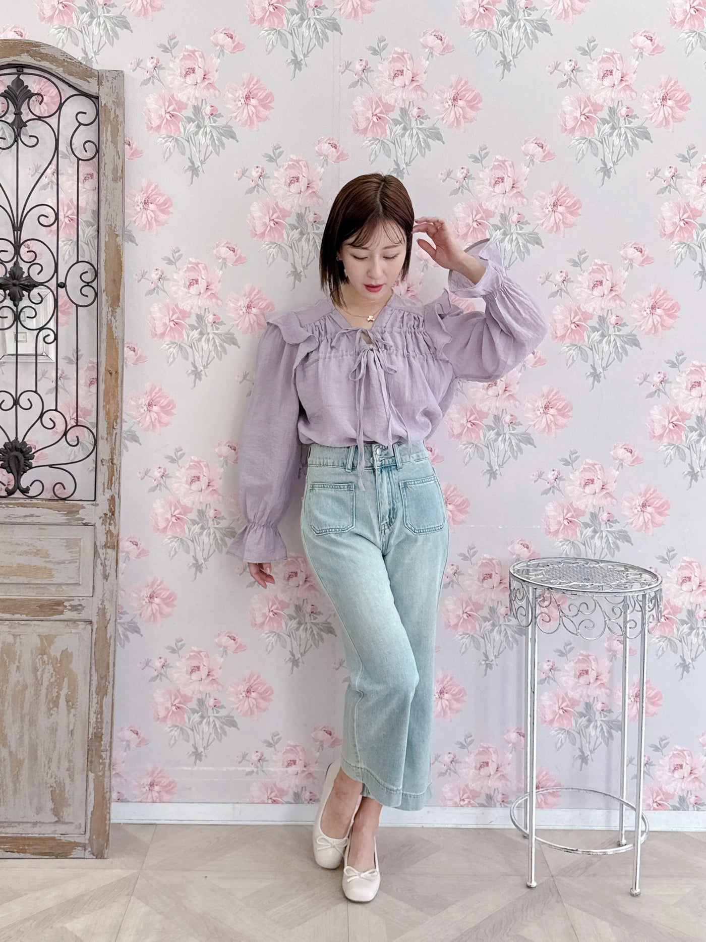 ストレートデニムパンツ