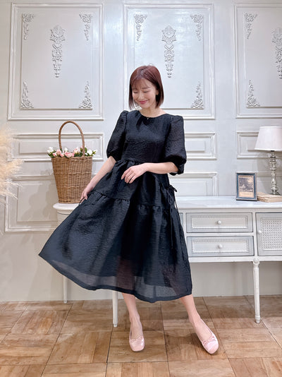 Jacquard Puff Dress