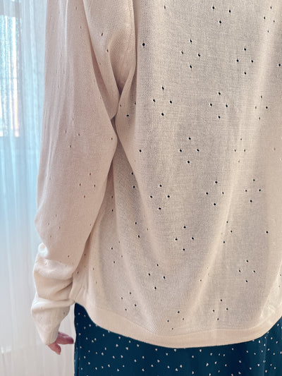 Sheer Eyelet Cardigan