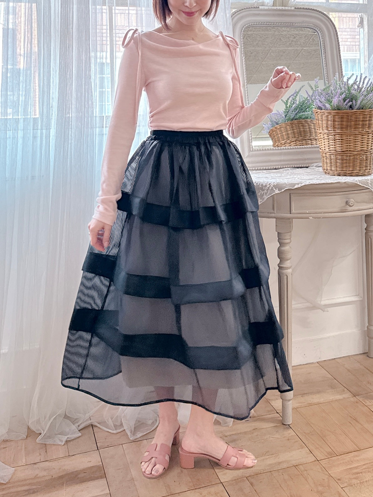 Sheer Black Skirt