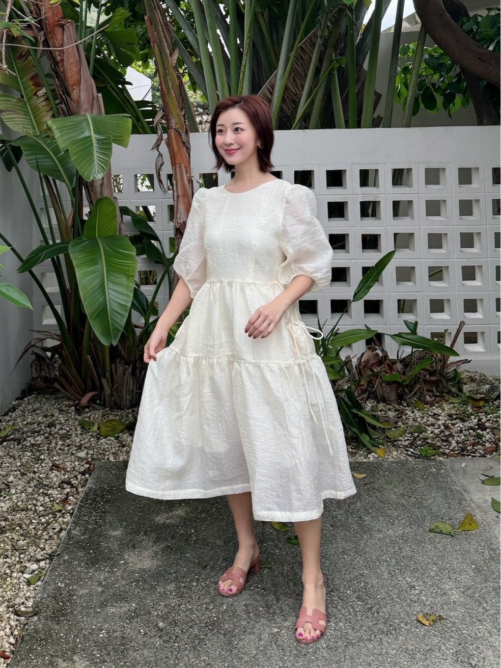 Jacquard Puff Dress