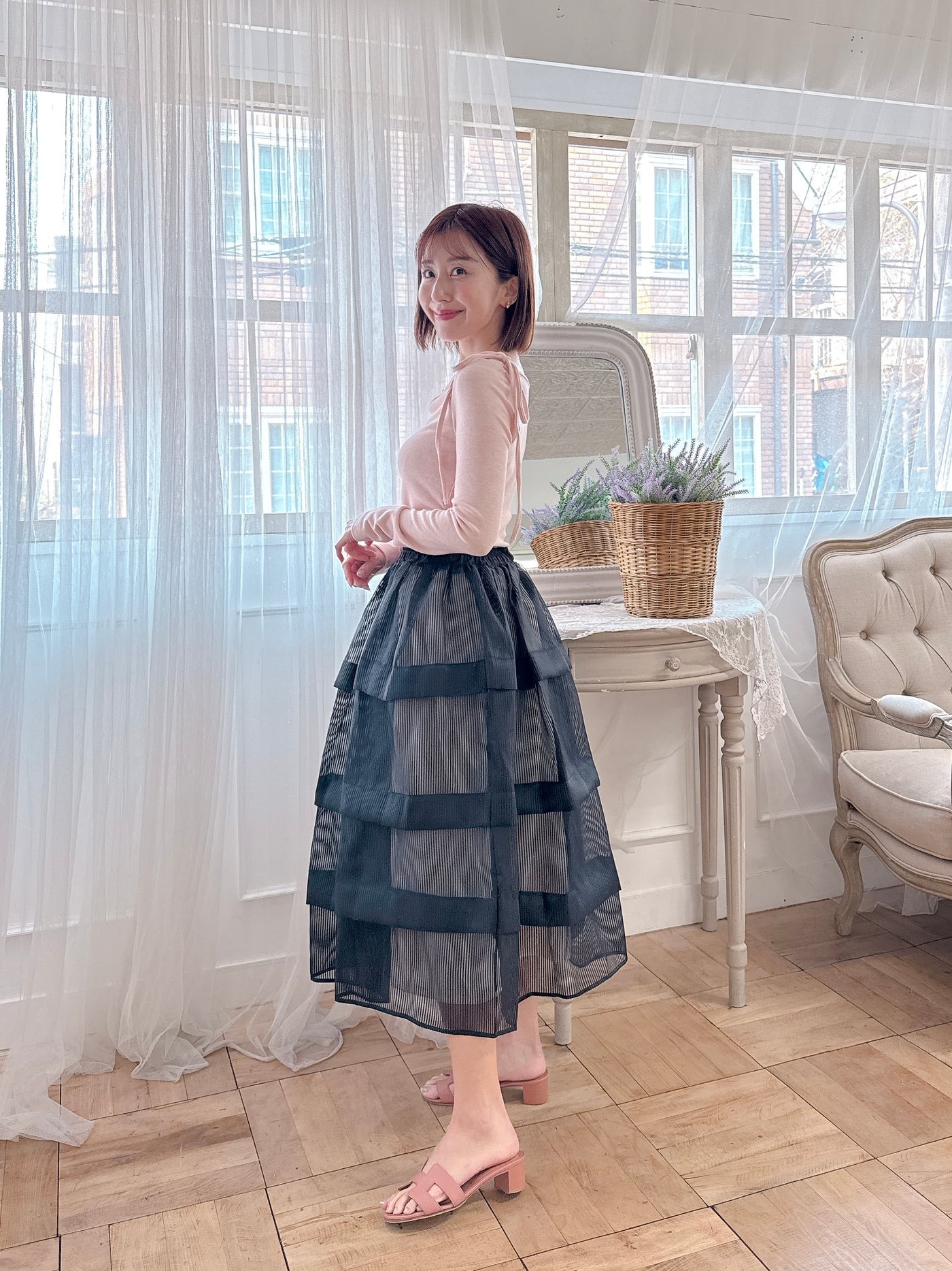Sheer Black Skirt