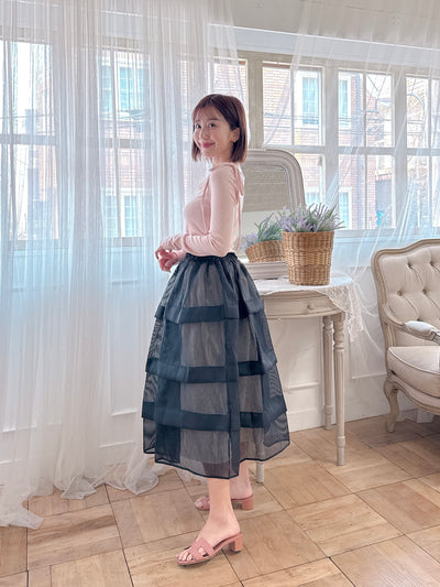 Sheer Black Skirt