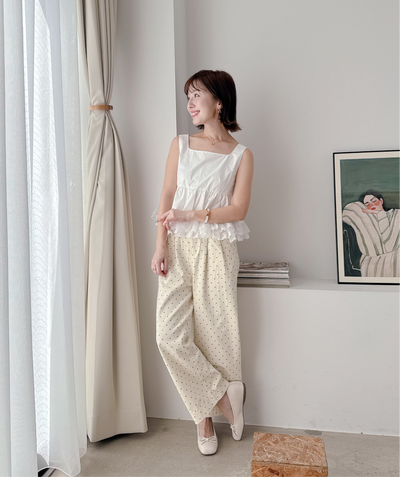 Dot Denim Pants