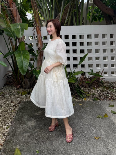 Jacquard Puff Dress