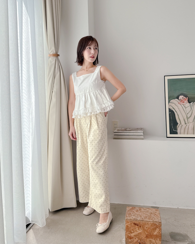 Dot Denim Pants
