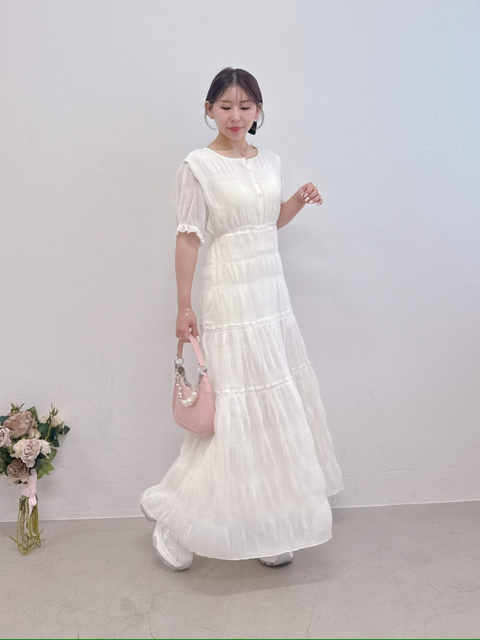 シフォンシアーワンピース