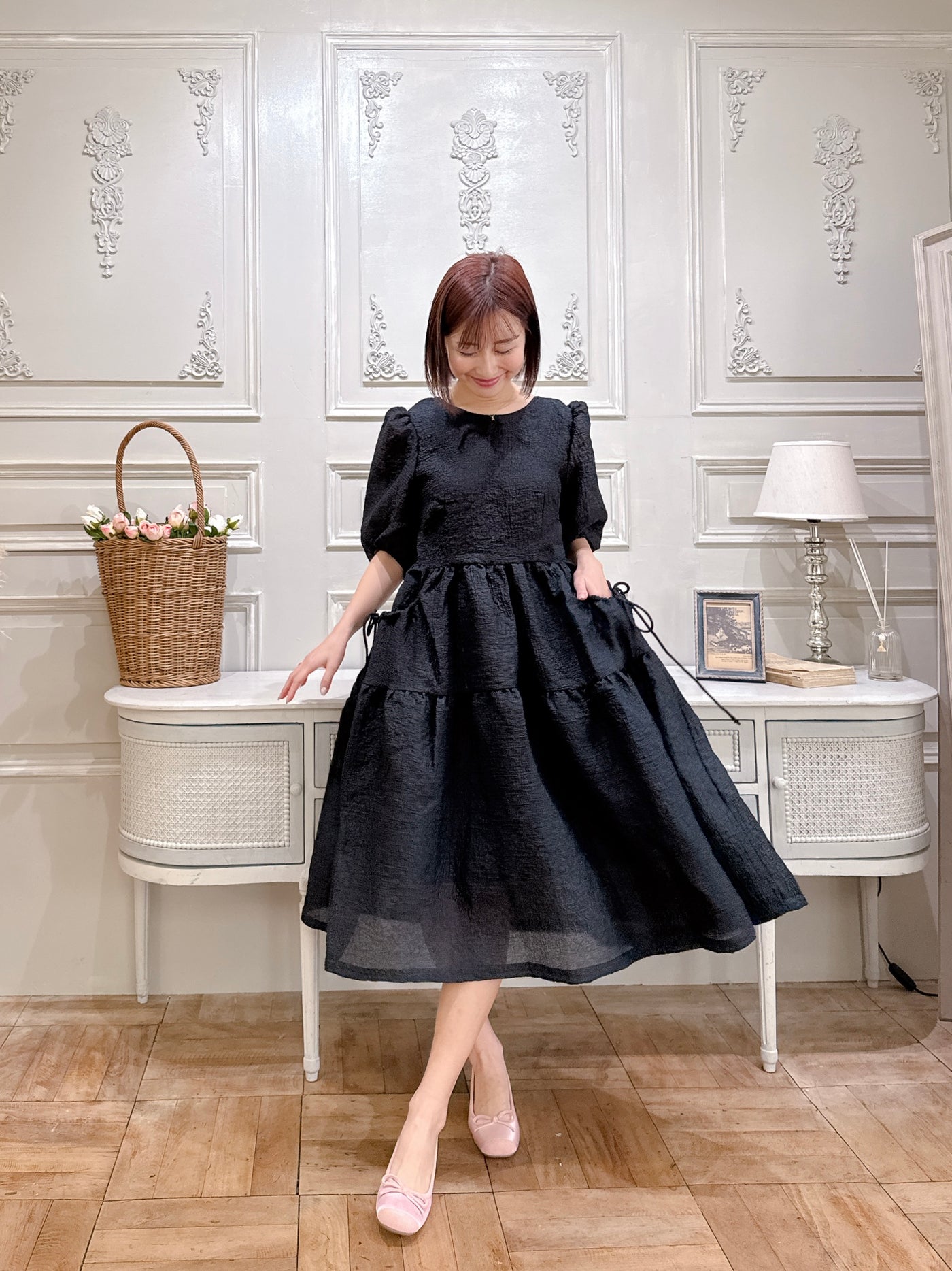 Jacquard Puff Dress