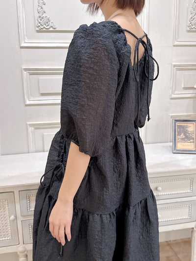 Jacquard Puff Dress