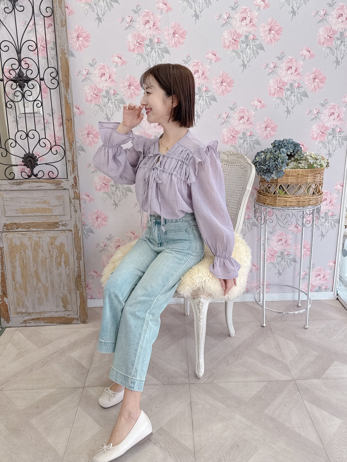 ストレートデニムパンツ