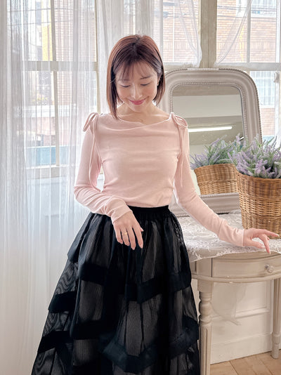 Shoulder Ribbon Knit