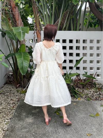 Jacquard Puff Dress