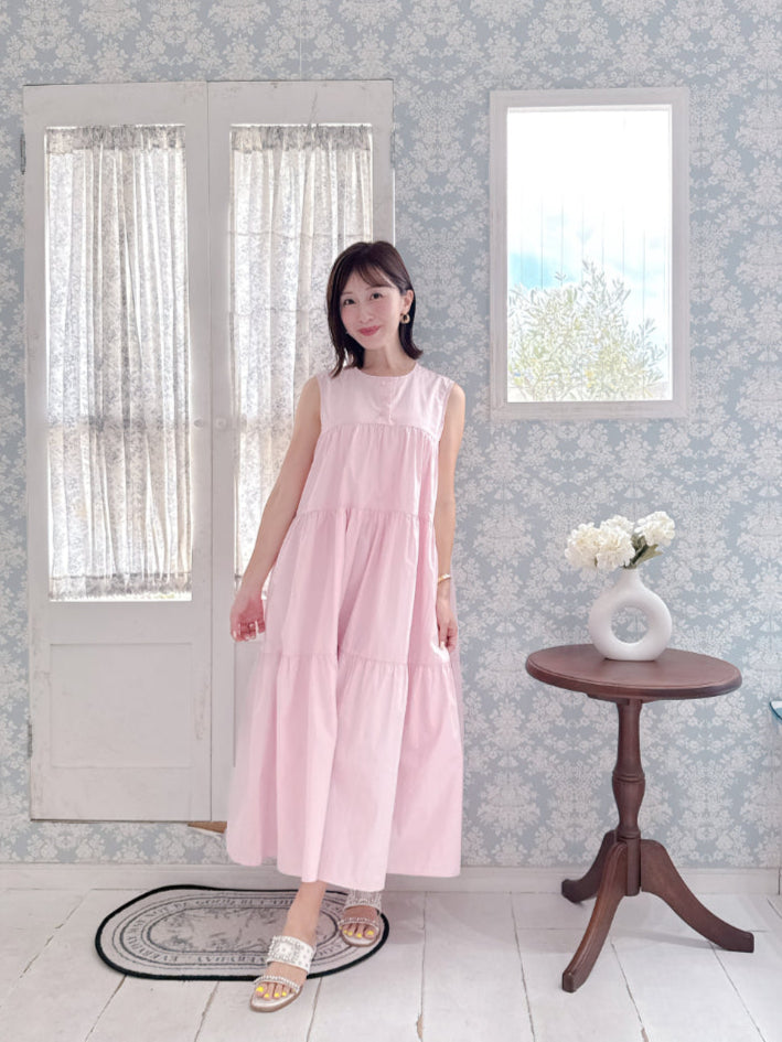 Pink Tiered Dress