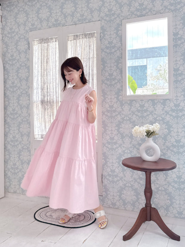 Pink Tiered Dress