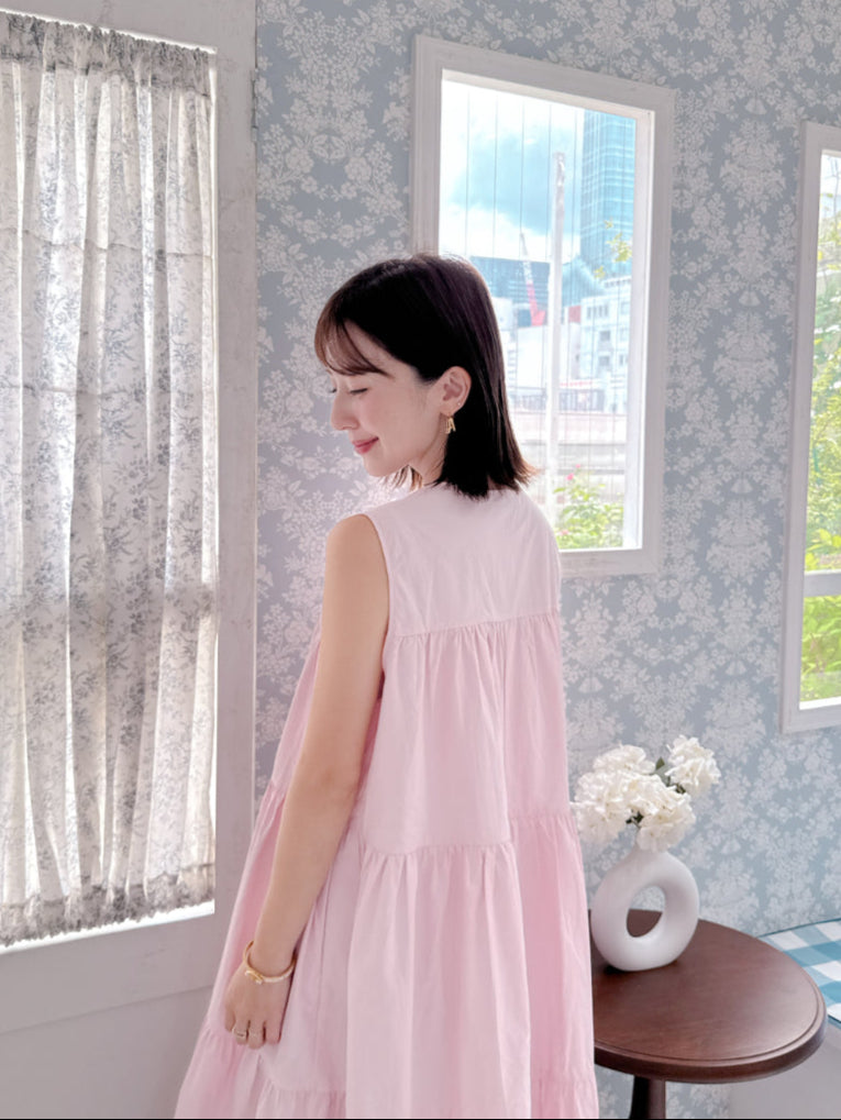 Pink Tiered Dress