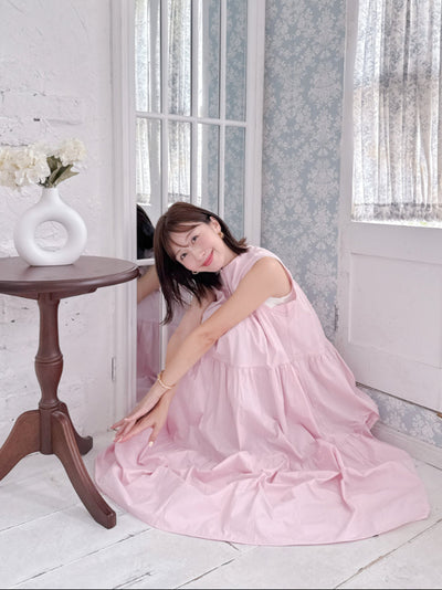 Pink Tiered Dress