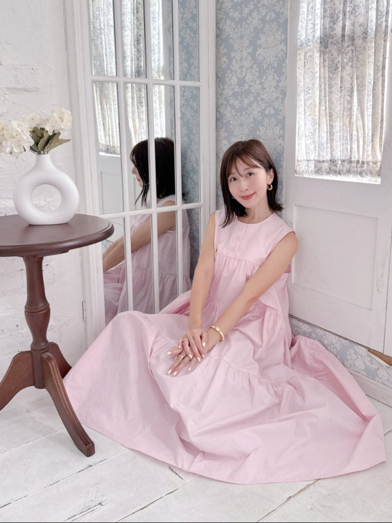 Pink Tiered Dress