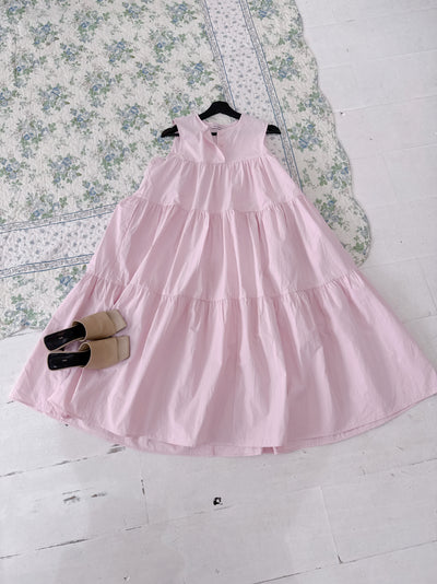 Pink Tiered Dress