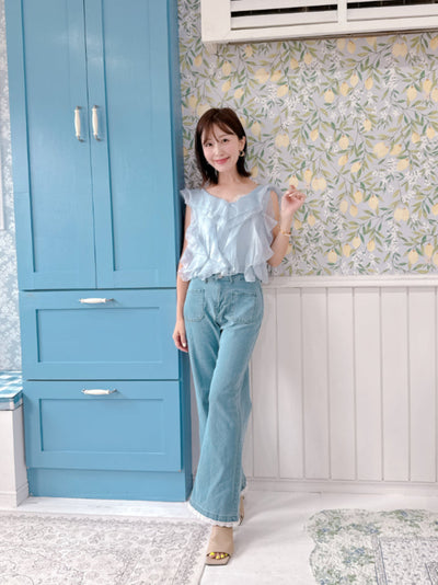 Sheer Blue Tops
