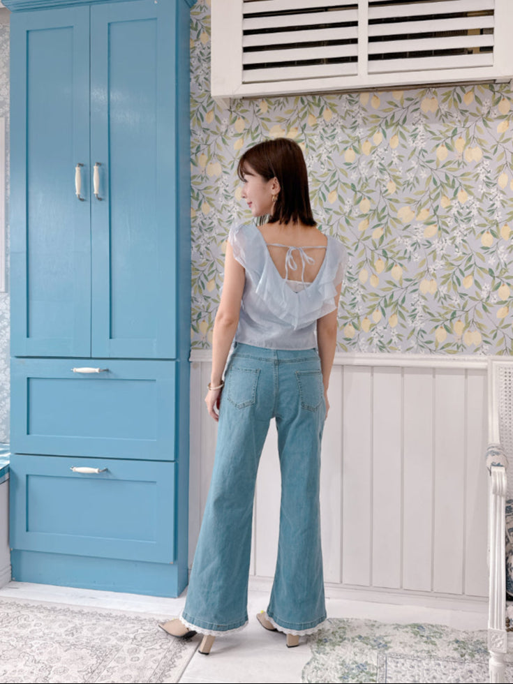 Lacy Denim Pants