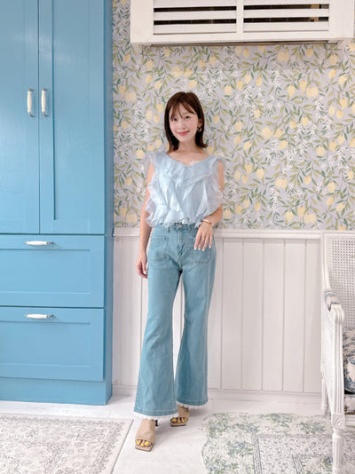 Lacy Denim Pants