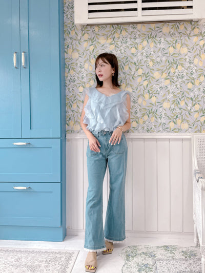 Sheer Blue Tops