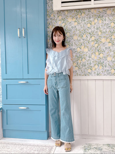 Sheer Blue Tops