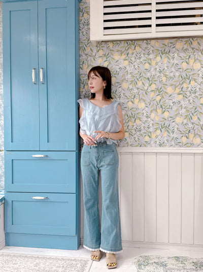 Lacy Denim Pants