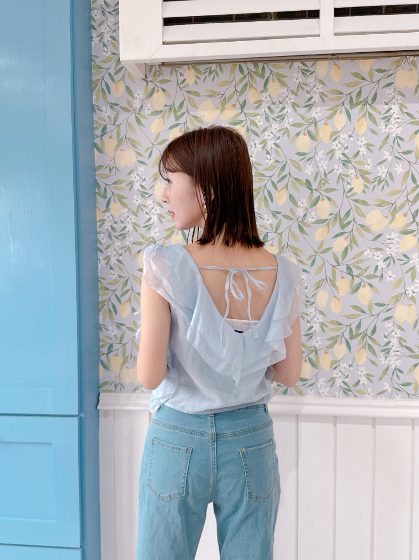 Sheer Blue Tops