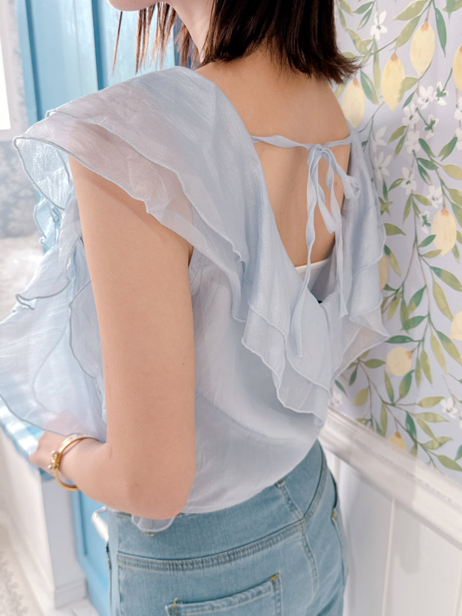 Sheer Blue Tops