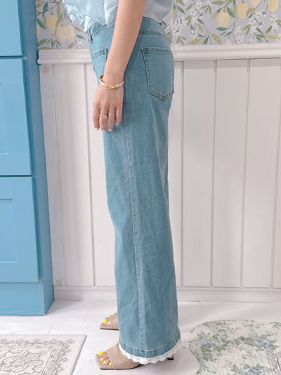 Lacy Denim Pants