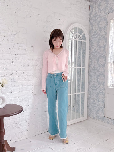 Lacy Denim Pants