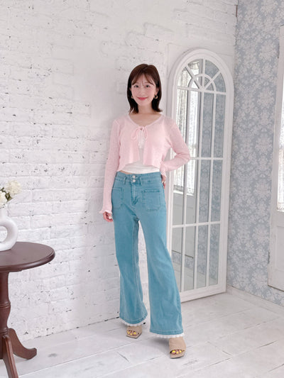 Lacy Denim Pants