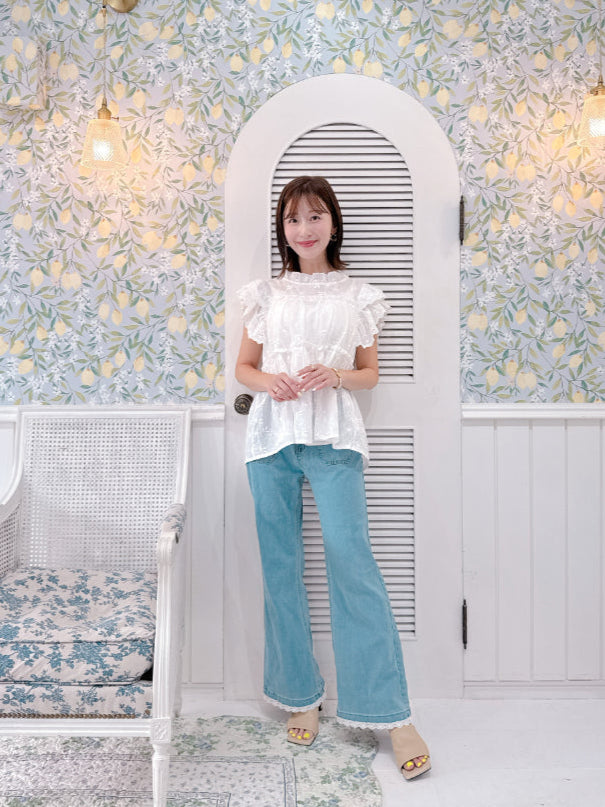 Shoulder Frill Blouse