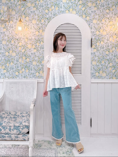 Shoulder Frill Blouse