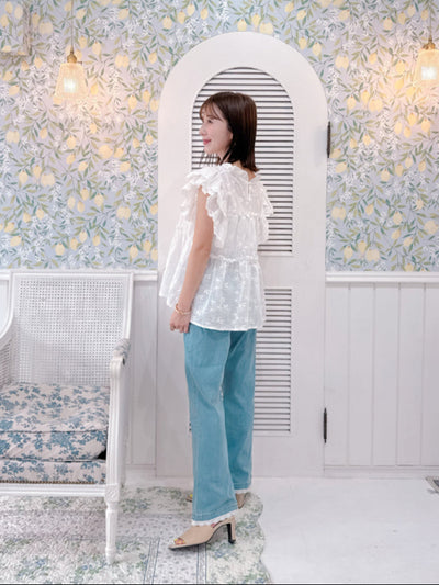 Lacy Denim Pants