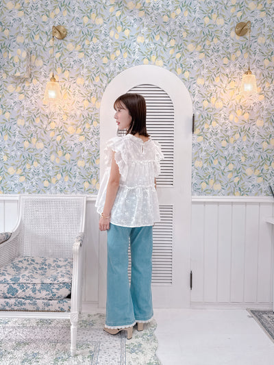 Shoulder Frill Blouse