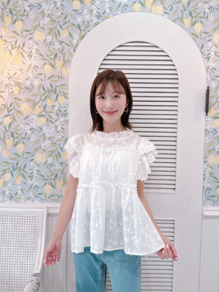 Shoulder Frill Blouse