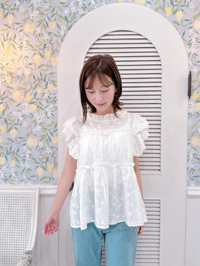 Shoulder Frill Blouse