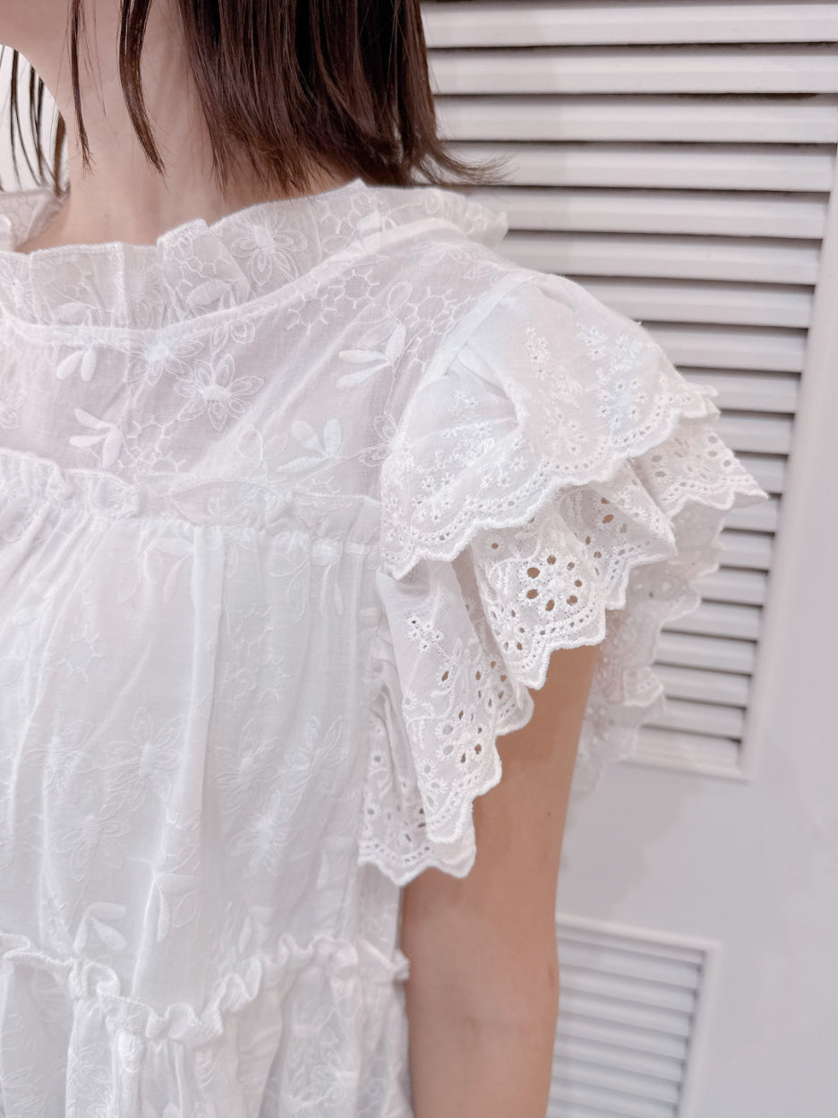 Shoulder Frill Blouse