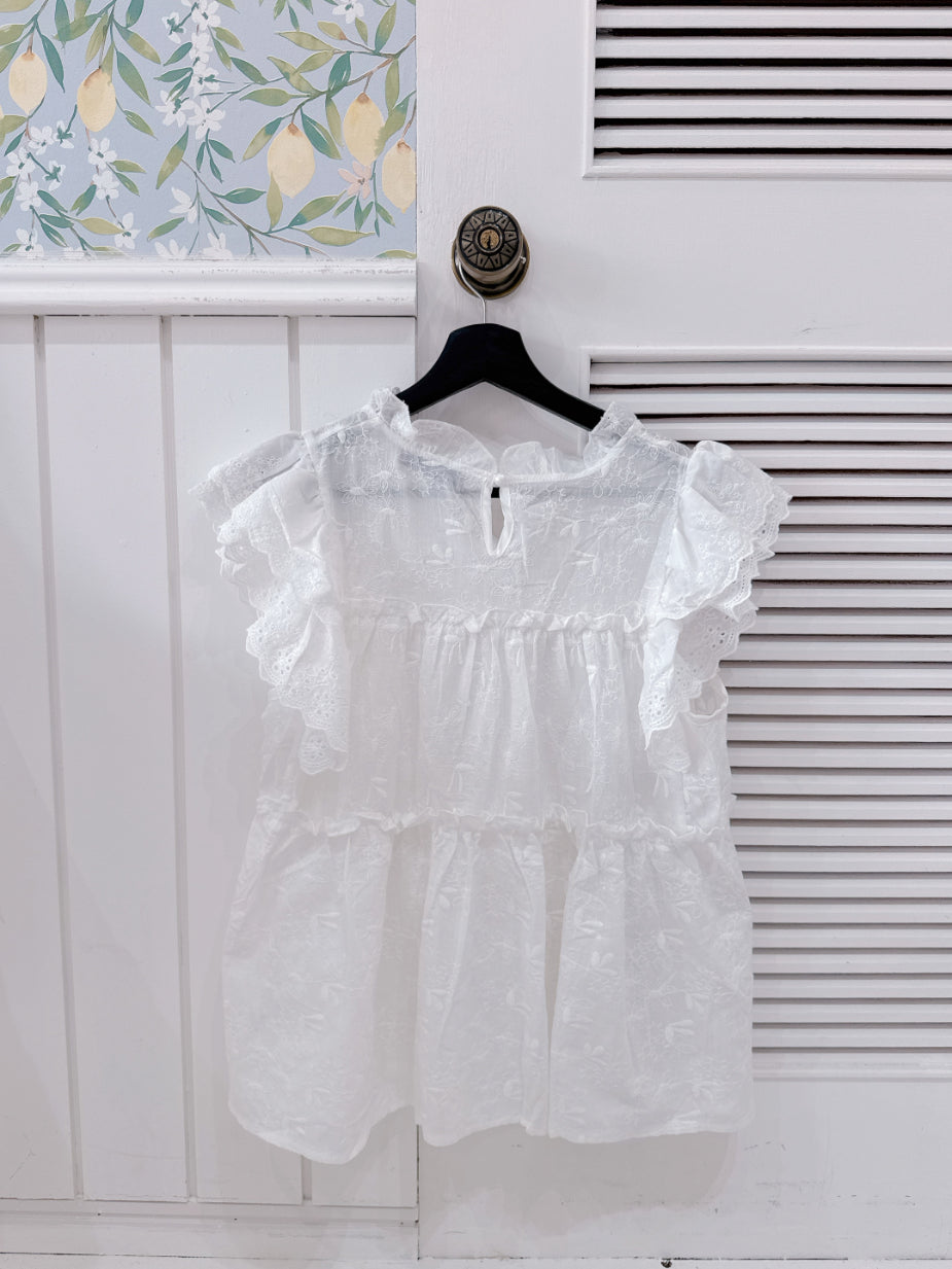 Shoulder Frill Blouse
