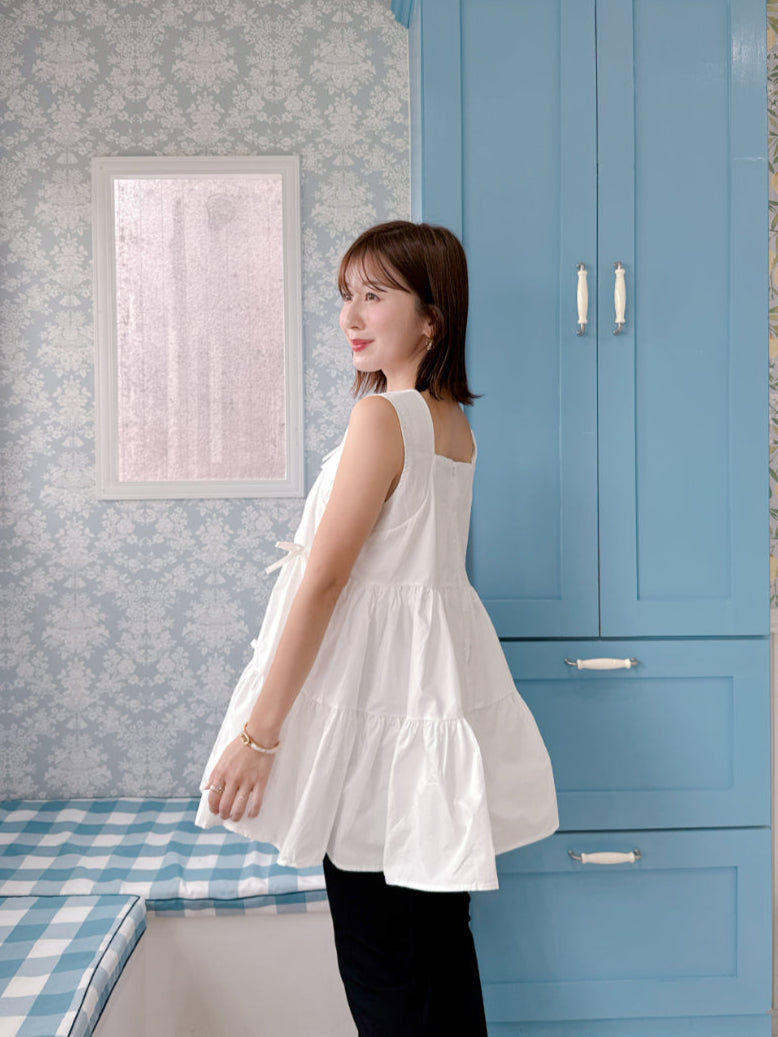 Tiered Ribbon Blouse
