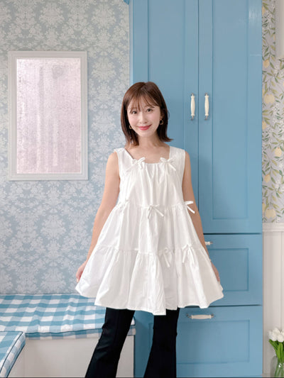 Tiered Ribbon Blouse