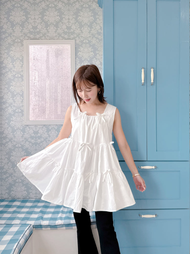 Tiered Ribbon Blouse