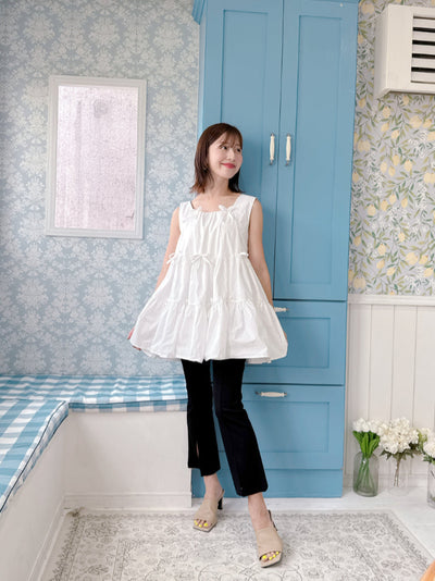 Tiered Ribbon Blouse