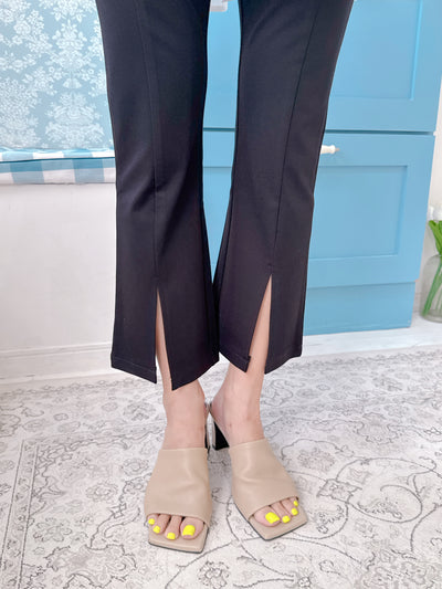 Slit Black Pants