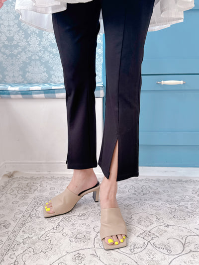Slit Black Pants