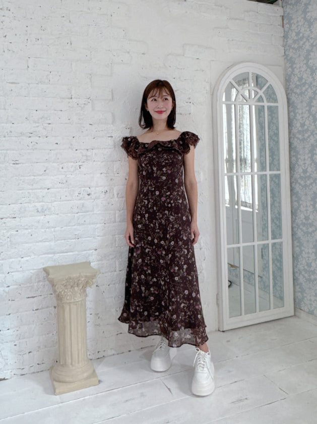 Floral Brown Dress